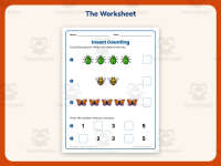 Insect Counting Numbers 1-5 Worksheet – Kindergarten Insects Practice preview 2