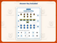 Insect Counting Numbers 6 – 10 Worksheet – Kindergarten Insects preview 3