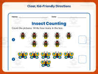 Insect Counting Numbers 6 – 10 Worksheet – Kindergarten Insects preview 4