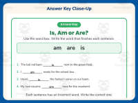 Is Am Are Fill in Blank Worksheet – 2nd Grade Verbs Practice preview 7