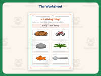 Is it a Living Thing Worksheet – 1st Grade Practice + Answer Key preview 2