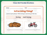 Is it a Living Thing Worksheet – 1st Grade Practice + Answer Key preview 4