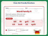 IT Word Family Worksheet – 1st Grade Word Families Practice preview 4