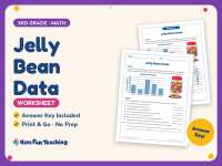 Jelly Bean Data Worksheet – 3rd Grade Animals & Graphing Practice preview