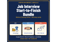 Job Interview Start-to-Finish Bundle: Three Step-Card Sets, SPED preview