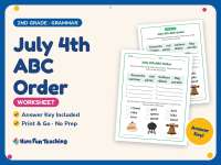 July 4th ABC Order Worksheet – 2nd Grade 4th of July Practice preview