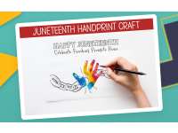JUNETEENTH CRAFT, COLORING ACTIVITY, HANDPRINT ART, DIVERSITY POSTER preview
