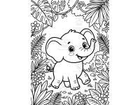 Jungle Safari Adventure: A Cute Kawaii Animals Coloring Book for Kids preview 3