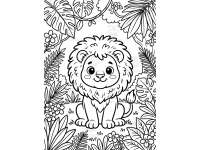 Jungle Safari Adventure: A Cute Kawaii Animals Coloring Book for Kids preview 4