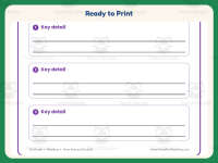 Key Details Graphic Organizer Worksheet – 1st Grade Main Idea Practice preview 7