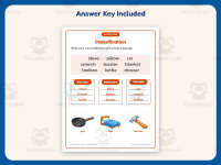 Kitchen, Bedroom, or Garage Classifying Worksheet – 2nd Grade Practice preview 3