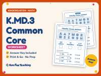 K.MD.3 Common Core Worksheet – Kindergarten Counting & Sorting preview