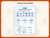 K.MD.3 Common Core Worksheet – Kindergarten Counting & Sorting preview 3