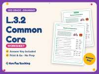 L.3.2 Common Core Worksheet – 3rd Grade Plural Nouns & Punctuation preview