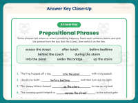 L.4.1 Common Core Worksheet – 4th Grade Prepositions Practice preview 7