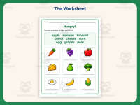 Label Food Names Worksheet – 1st Grade Health and Nutrition Practice preview 2