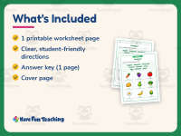 Label Food Names Worksheet – 1st Grade Health and Nutrition Practice preview 5