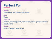 Labeling Force and Motion Worksheet – 3rd Grade Energy & Machines preview 6