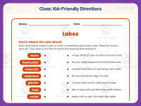 Lakes Worksheet – 3rd Grade Environments & Habitats and Biomes preview 4
