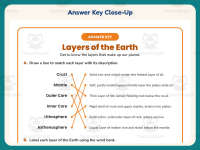 Layers of the Earth Definition Worksheet – 4th Grade Earth Science preview 7