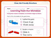 Learning from Our Mistakes Worksheet – Kindergarten Life Skills preview 4
