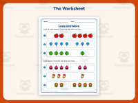 Less and More Worksheet – Kindergarten Counting & Inequalities preview 2