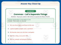 Let’s Separate Things Comma Worksheet – 2nd Grade Punctuation Practice preview 7