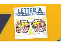 Letter A Sorting – Capital & Lowercase Apple Theme preview