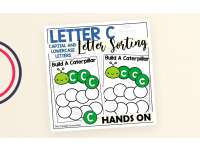 Letter C Capital and Lowercase Letter Sorting Activity preview