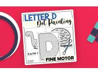 Letter D Dot Painting preview