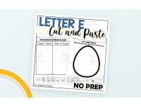 Letter E Cut and Paste Worksheets preview