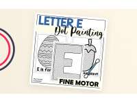 Letter E Dot Painting preview