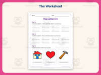 Letter H Handwriting Practice Worksheet – PreK-2nd Grade Alphabet preview 2
