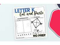 Letter K Cut and Paste Worksheets preview