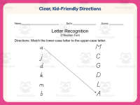 Letter Recognition Worksheet: D’Nealian – PreK-1st Grade Phonics preview 4