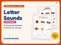 Letter Sounds Worksheets – Kindergarten Alphabet & Beginning Sounds preview