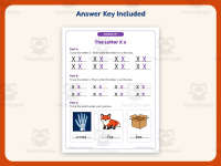 Letter X Handwriting Practice Worksheet – Kindergarten Alphabet preview 3