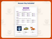 Letter X Tracing Worksheet – Kindergarten Alphabet & Beginning Sounds preview 3