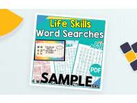 Life Skills Word Searches: 1 Page Sample (PDF) preview
