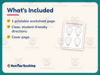 Light Bulb Cut Outs Worksheet – 4th Grade Art & Electricity Practice preview 5