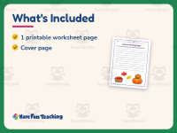 Lined Paper Worksheet: Autumn Writing Paper – 1st Grade Seasons preview 5