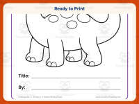 Lined Paper Worksheet: Dino Shape Book Activity – Kindergarten preview 7