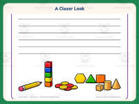 Lined Paper Worksheet: Math Writing Paper – 1st Grade Practice preview 3