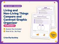 Living and Non-Living Things Compare Worksheet – 3rd Grade Practice preview