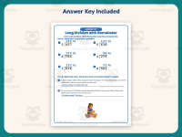 Long Division with Remainder Worksheet – 4th Grade Math Practice preview 3