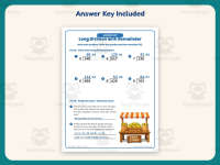 Long Division with Remainders Worksheet – 4th Grade Math Practice preview 3