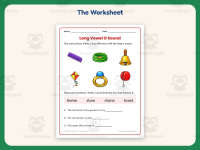 Long Vowel O Worksheet – 1st Grade Long Vowels Practice + Answer Key preview 2