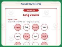 Long Vowels Coloring Worksheet – 1st Grade Phonics Practice preview 7