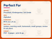 Lowercase Letters Circling Worksheet – Kindergarten Alphabet Practice preview 6