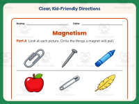 Magnetic Objects Worksheet – 1st Grade Force and Motion & Magnets preview 4